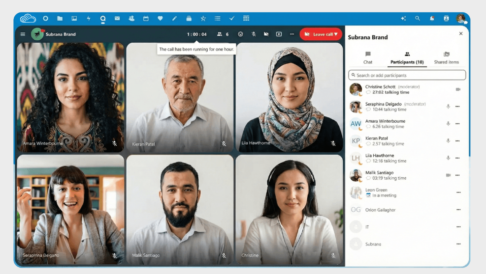 Видеоконференция в UzCloud Hub